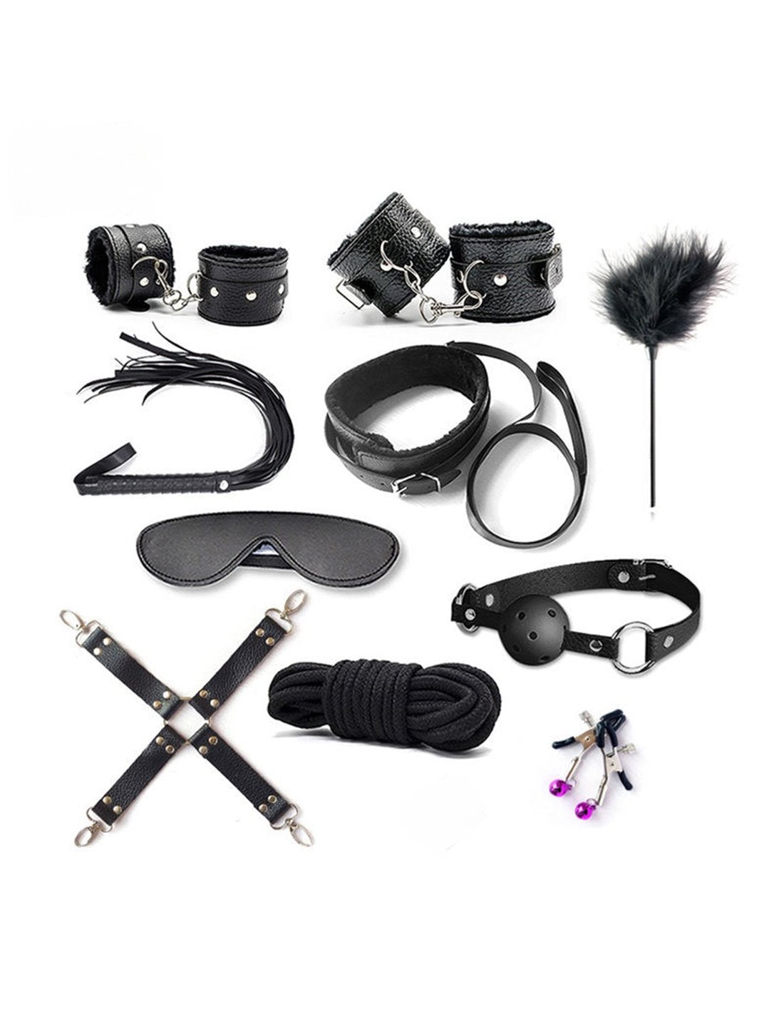 Kit Bondage 10 Piezas Negro